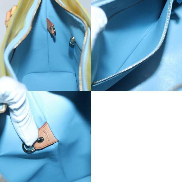 LOUIS VUITTON Monogram Vernis Houston Hand Bag Baby Blue M91005 - Picture 12 of 12